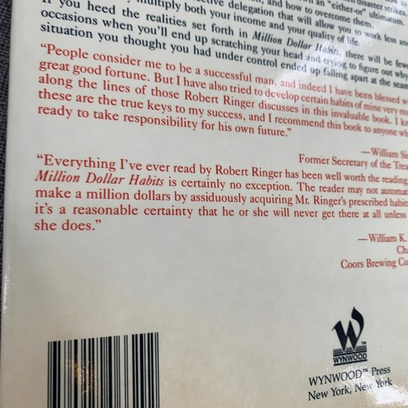 Million Dollar Habits Book By Robert J. Ringer  Philosophy That Works‎ Pre-Owned - Picture 13 of 14